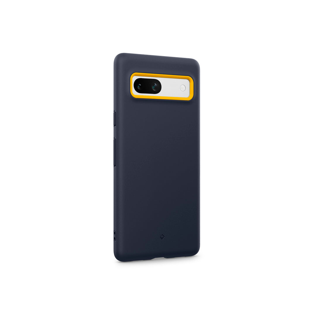 Pixel 7a Case Nano Pop in blueberry navy showing the back and partial side