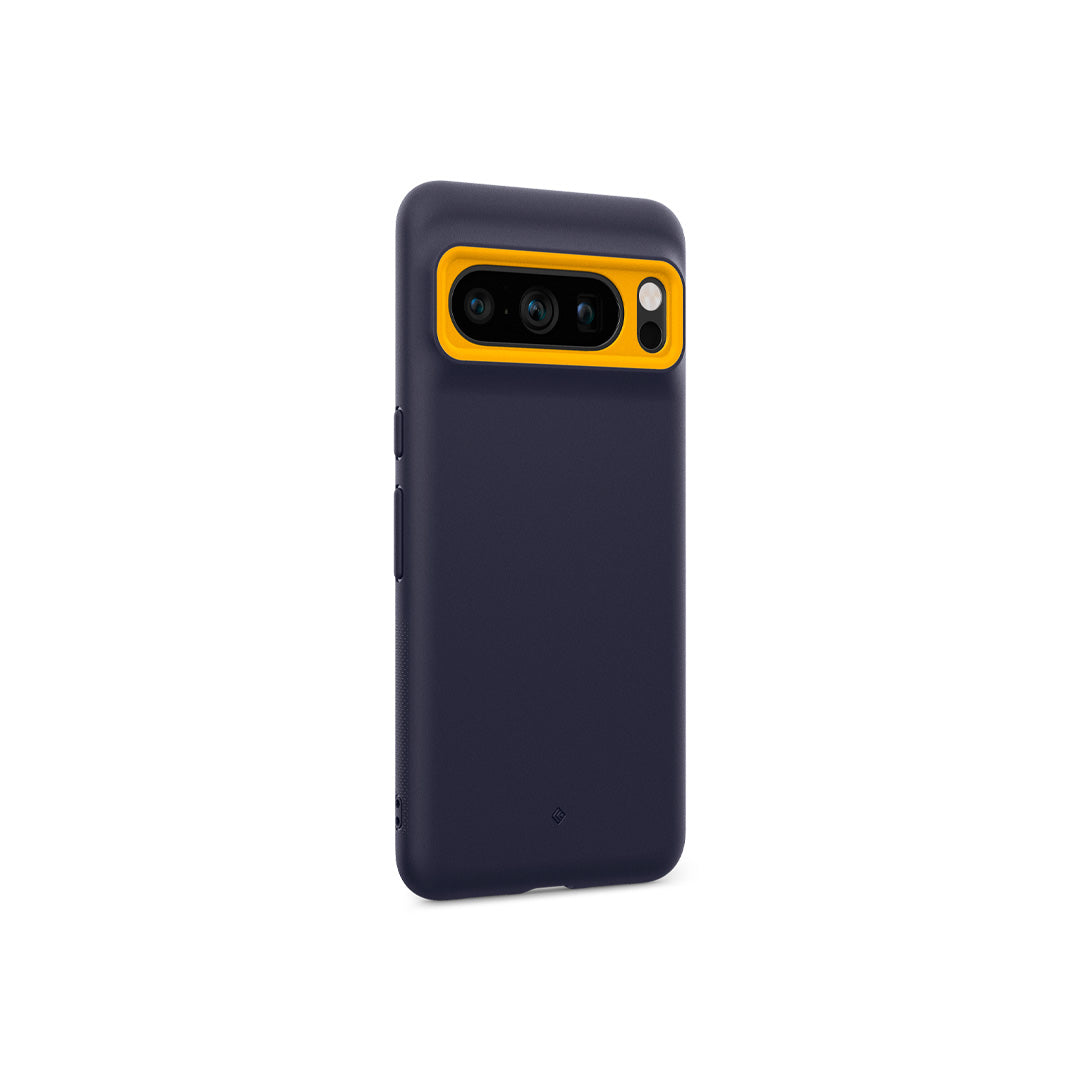 Pixel 8 Pro Case Nano Pop in blueberry navy showing the back and partial side
