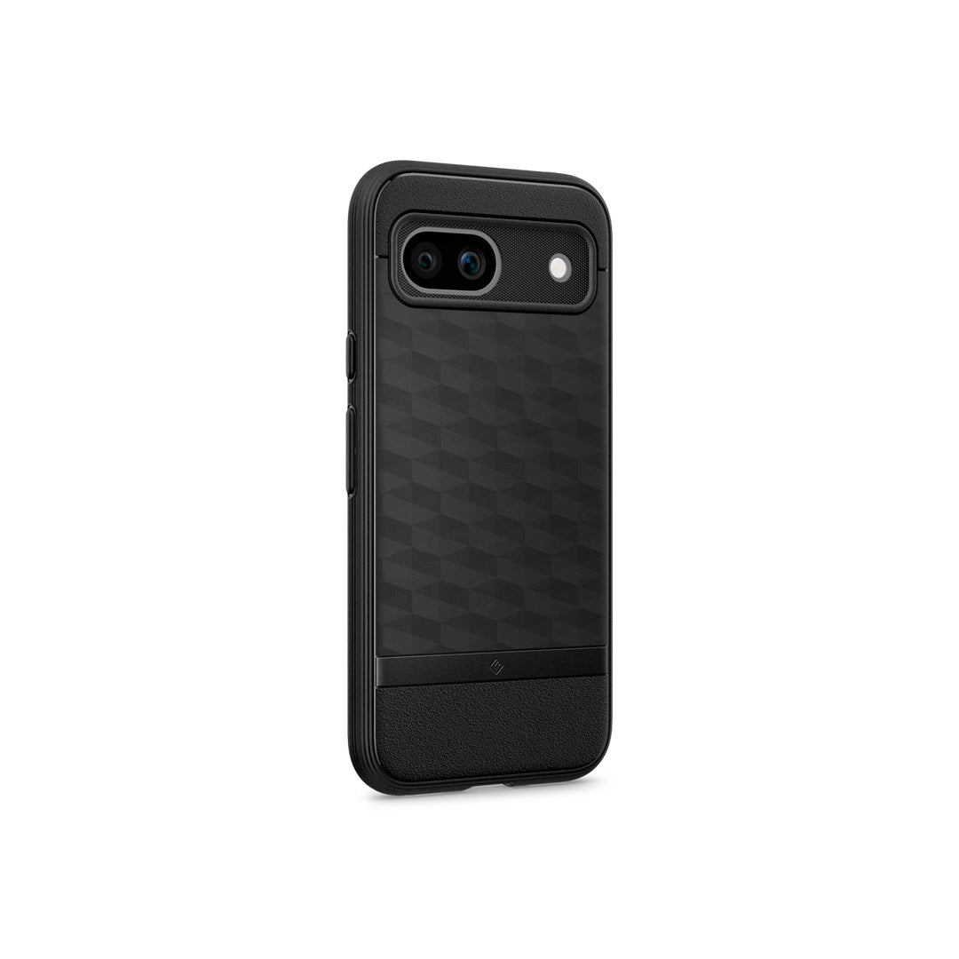 Google Pixel 8a Case Parallax in black color showing the back