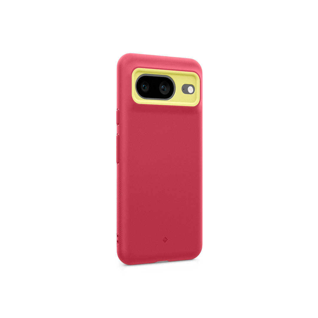 Pixel 8 Case Nano Pop in magenta lychee showing the back and partial side
