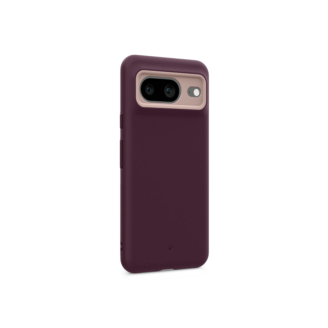 Pixel 8 Case Nano Pop in burgundy bean showing the back and partial side