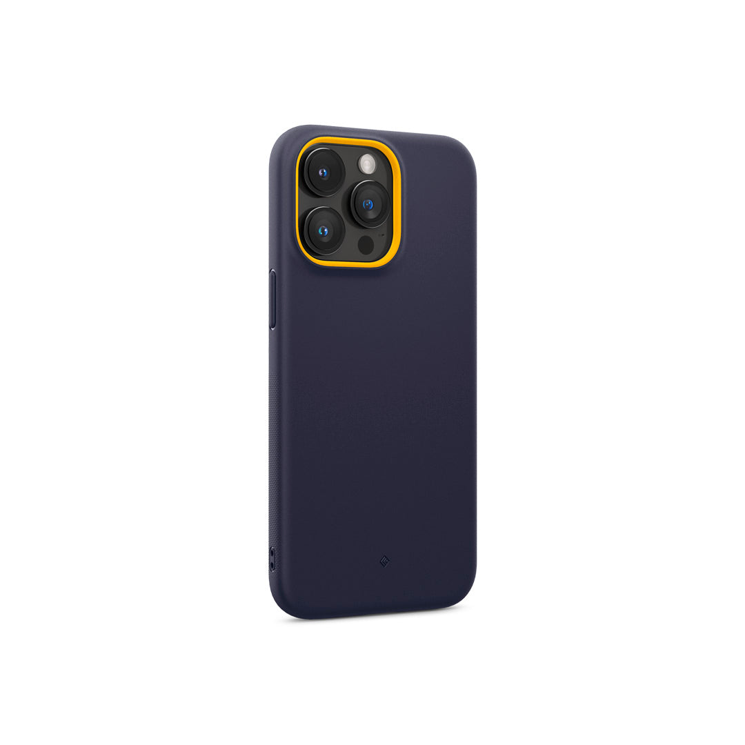 iPhone 15 Pro Case Nano Pop Mag in blueberry navy color showing the back