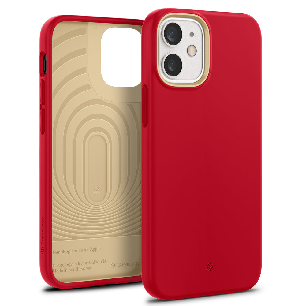 Caseology Nano Pop Case Compatible with iPhone 12 Mini - Red