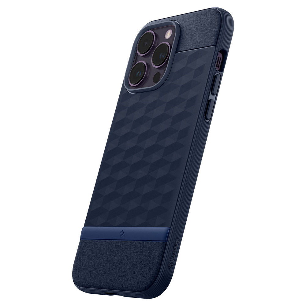 Caseology Parallax Mag for iPhone 14 Pro Max Case [Built-in Magnet] Designed for MagSafe - Midnight Blue