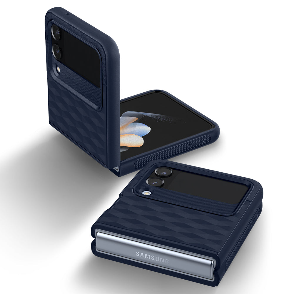 Samsung Galaxy Z Flip 4 5G case blue CASEOLOGY Parallax