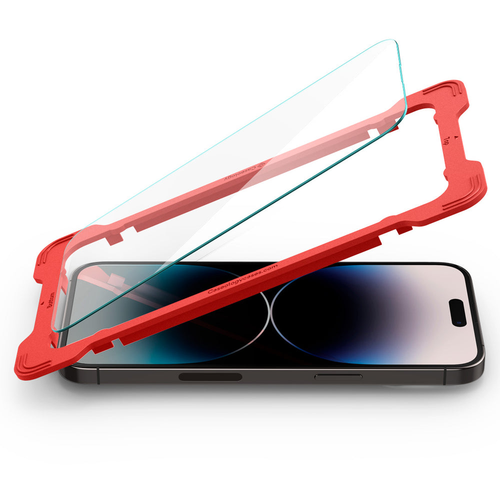 Caseology   Clear Tempered glass for iPhone  Pro Max   Snap Fit